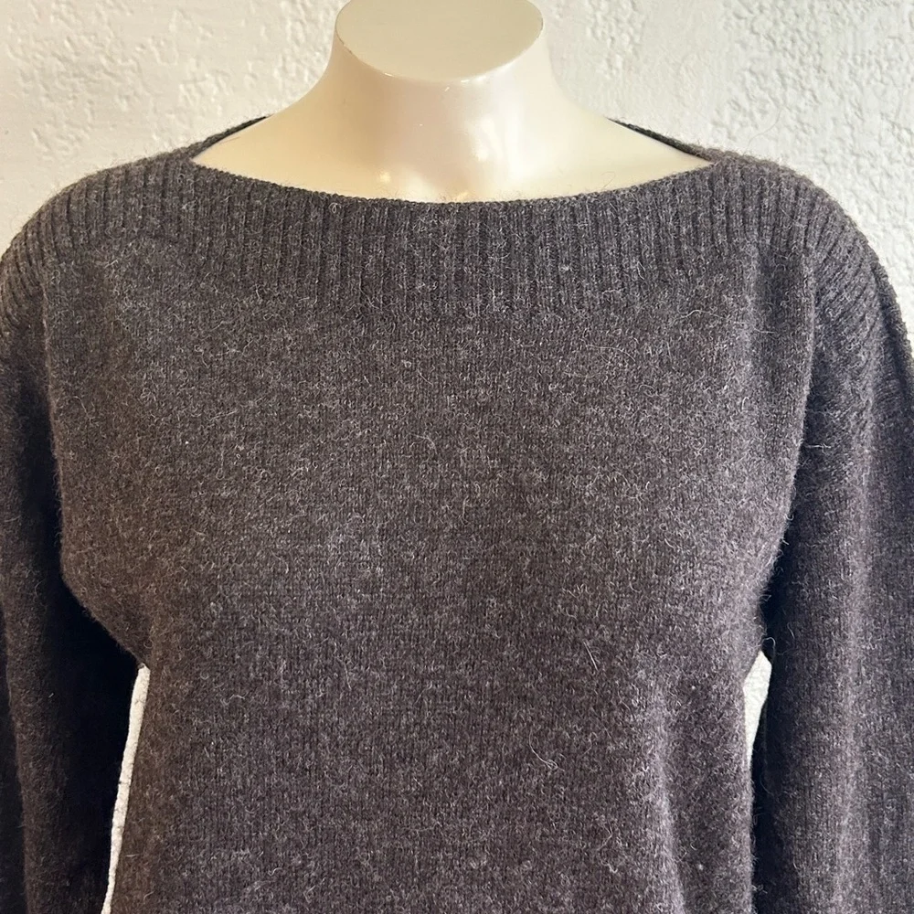 INCALPACA TPX Women's 100% baby Alpaca brown boxy Sweater Sz XS(oversized)